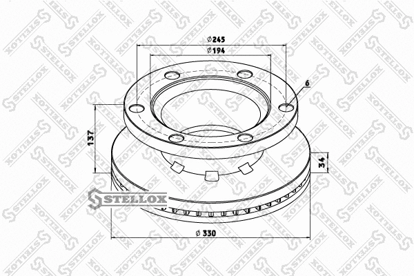 Disque de frein STELLOX 85-00731-SX