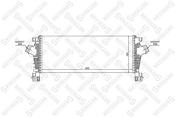 Refroidisseur d'air de suralimentation STELLOX 10-40219-SX