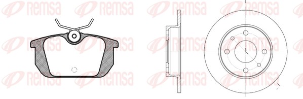 Kit de freins, frein à disques REMSA 8231.00