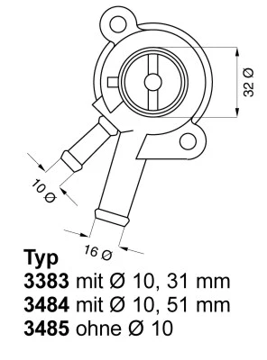 Thermostat, liquide de refroidissement BorgWarner (Wahler) 3485.87D