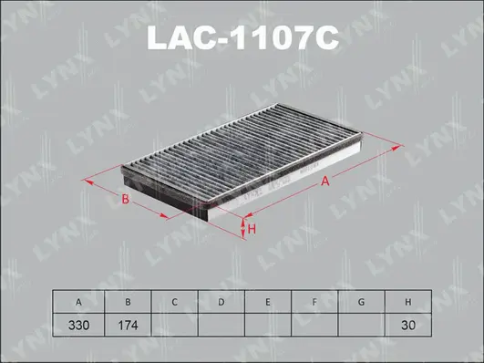 Filtre, air de l'habitacle LYNXAUTO LAC-1107C