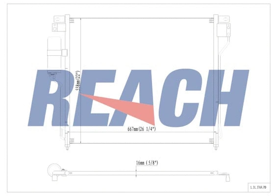Condenseur, climatisation REACH 1.31.3769.PD