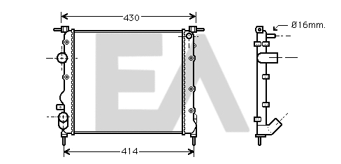 Radiateur, refroidissement du moteur EACLIMA 31R60118