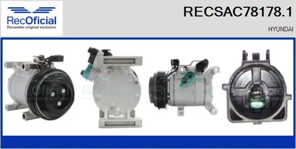 Compresseur, climatisation RECOFICIAL RECSAC78178.1