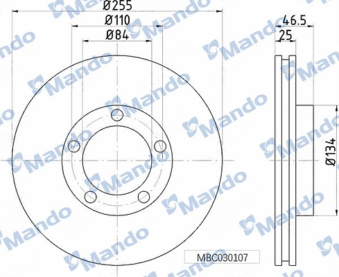Disque de frein MANDO MBC030107