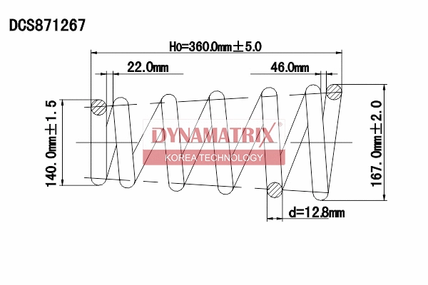 Ressort de suspension DYNAMATRIX DCS871267