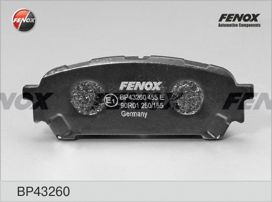 Kit de plaquettes de frein, frein à disque FENOX BP43260