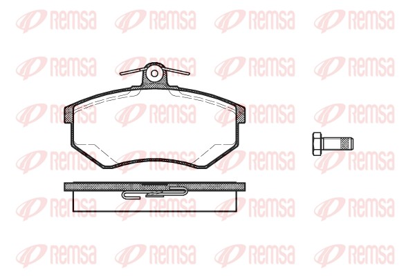 Kit de plaquettes de frein, frein à disque REMSA 0134.20