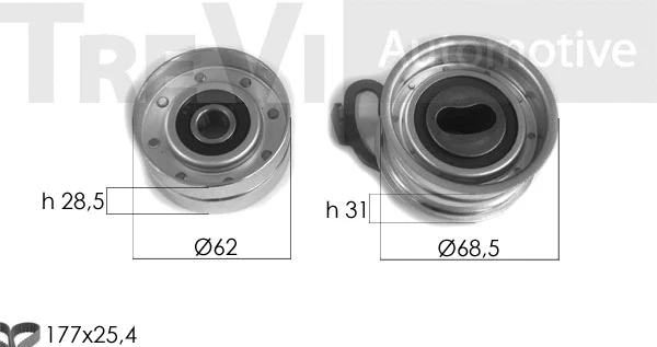 Kit de courroie crantée TREVI AUTOMOTIVE KD1405