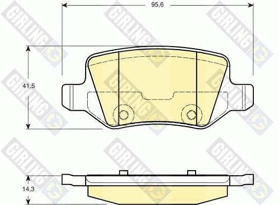 Kit de plaquettes de frein, frein à disque GIRLING 6114811
