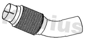 Tuyau d'échappement KLARIUS 302073