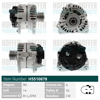 Alternateur HOFFER H5510878