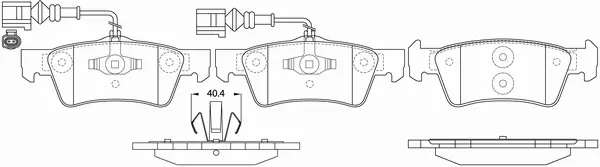 Kit de plaquettes de frein, frein à disque SB BP33611W