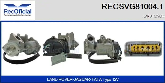 Vanne EGR RECOFICIAL RECSVG81004.1
