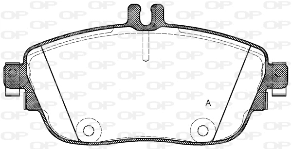 Kit de plaquettes de frein, frein à disque OPEN PARTS BPA1485.08