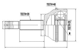 Jeu de joints, arbre de transmission MTR 12161049