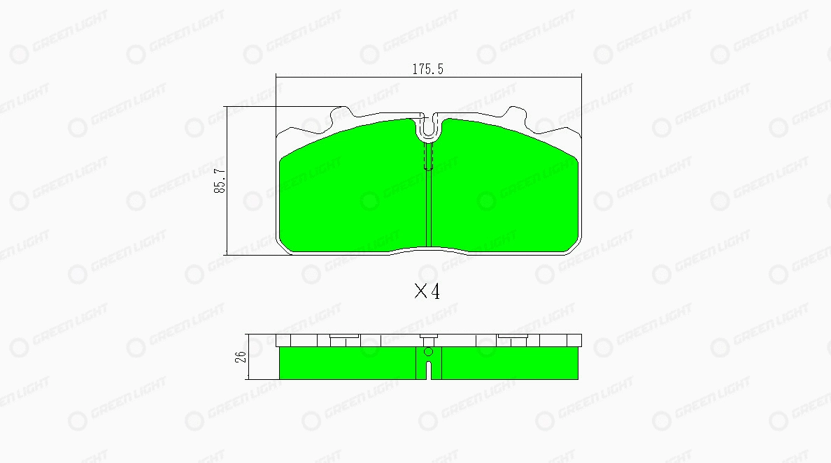 Kit de plaquettes de frein, frein à disque Automotive Adriado GLBP013HD