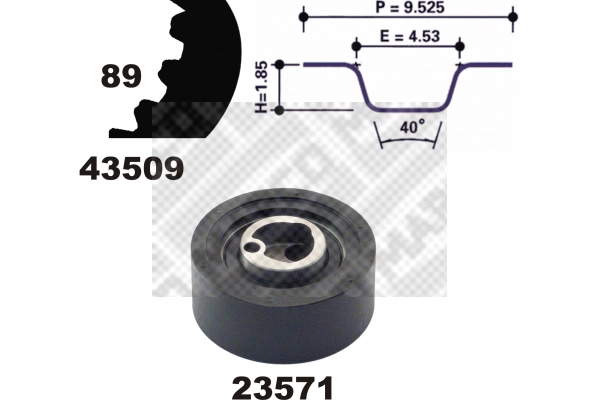 Kit de courroie crantée MAPCO 23509