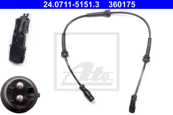 Capteur, vitesse de roue ATE-APAC 24.0711-5151.3