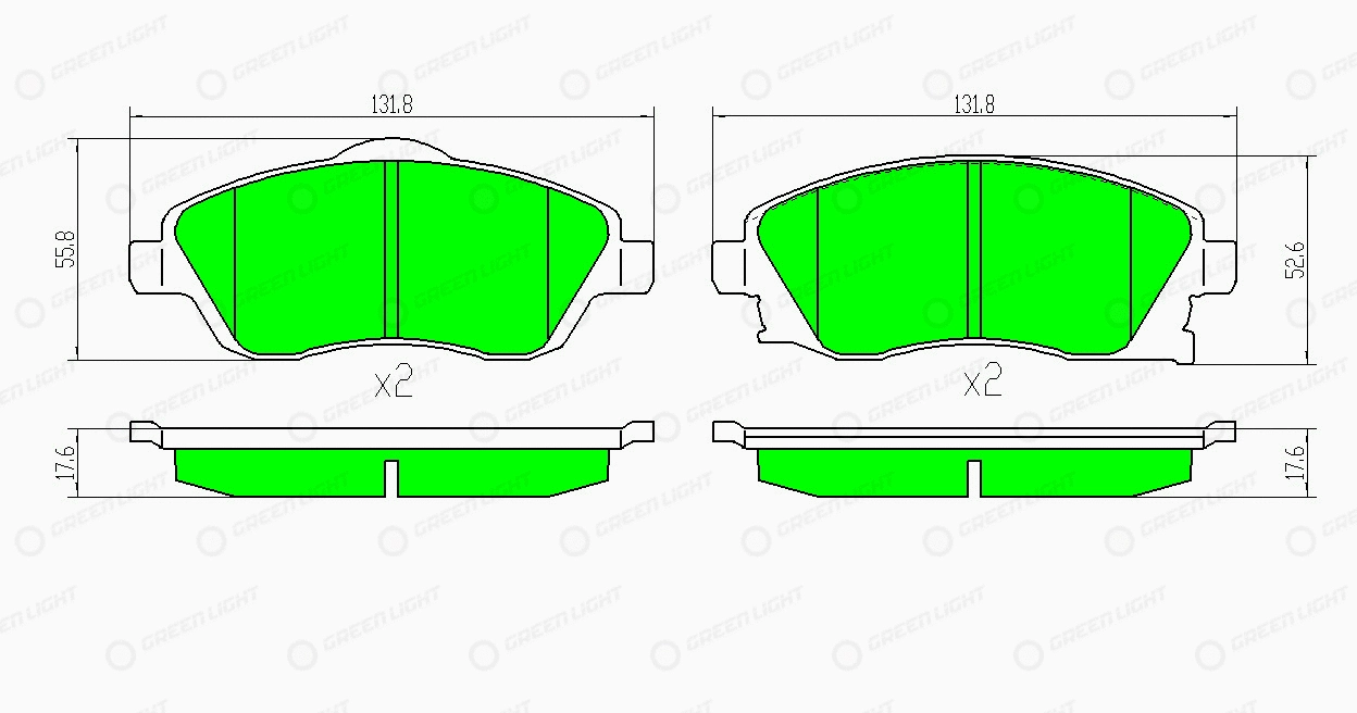 Kit de plaquettes de frein, frein à disque Automotive Adriado GLBP0033