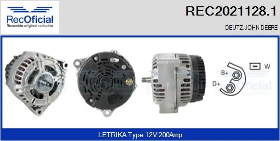 Alternateur RECOFICIAL REC2021128.1