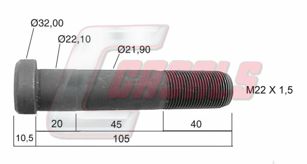 Boulon de roue CASALS 21229