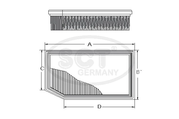 Filtre à air SCT - MANNOL SB 2386