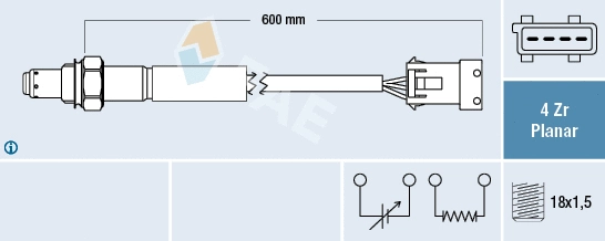 Sonde lambda FAE 77614
