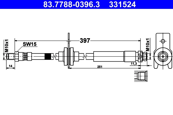 Flexible de frein ATE 83.7788-0396.3