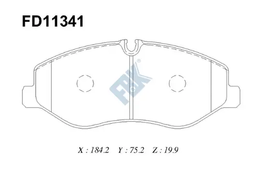 Kit de plaquettes de frein, frein à disque FBK FD11341