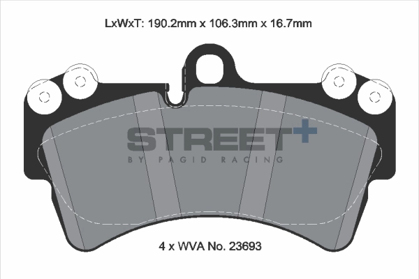 Kit de plaquettes de frein, frein à disque PAGID Racing T8038SP2001