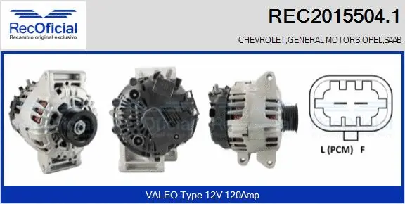 Alternateur RECOFICIAL REC2015504.1