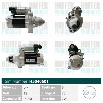 Démarreur HOFFER H5040601