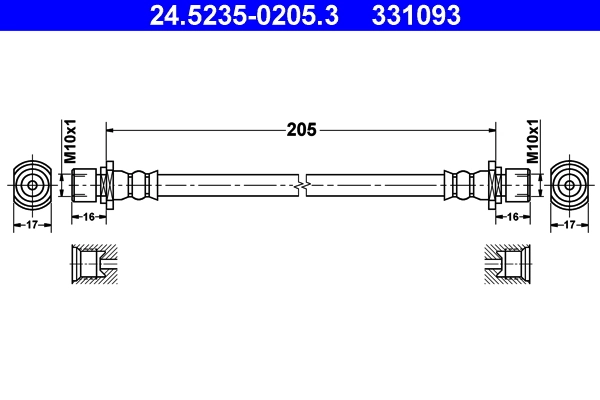 Flexible de frein ATE 24.5235-0205.3