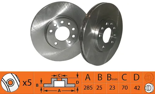 Disque de frein SB BR34119T