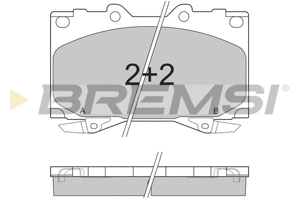 Kit de plaquettes de frein, frein à disque BREMSI BP2898