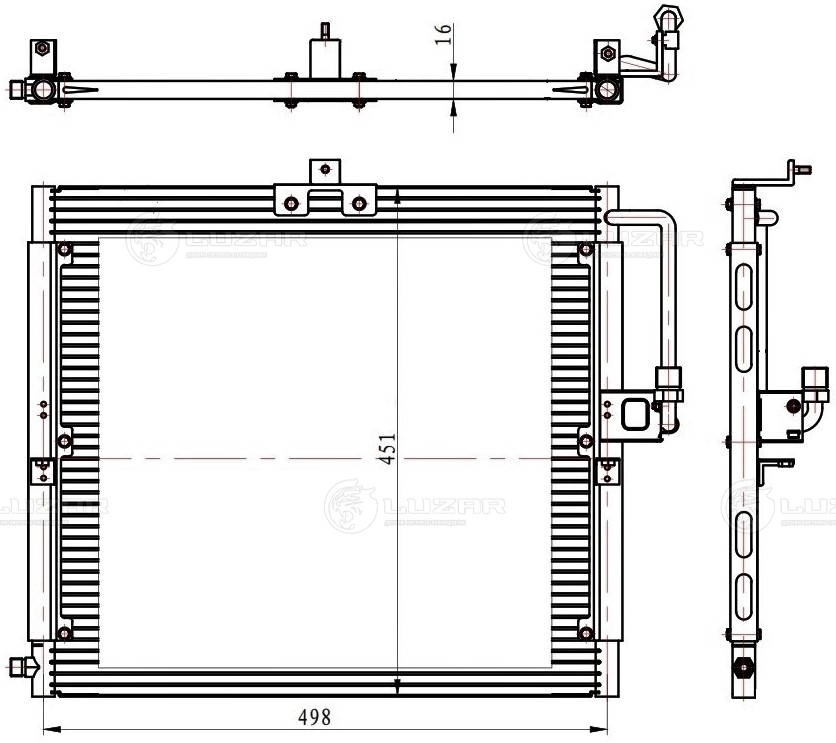 Condenseur, climatisation LUZAR LRAC 1550