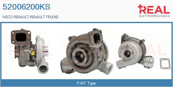 Turbocompresseur, suralimentation REAL 52006200KS