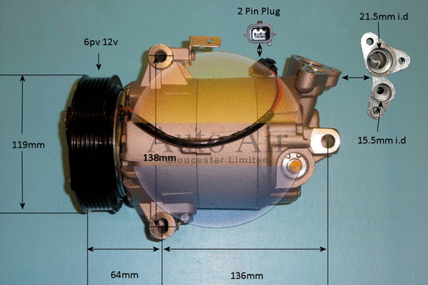Compresseur, climatisation AUTO AIR GLOUCESTER 14-9154p