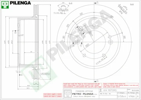 Disque de frein PILENGA V966