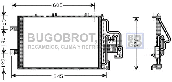 Condenseur, climatisation BUGOBROT 62-OL5307
