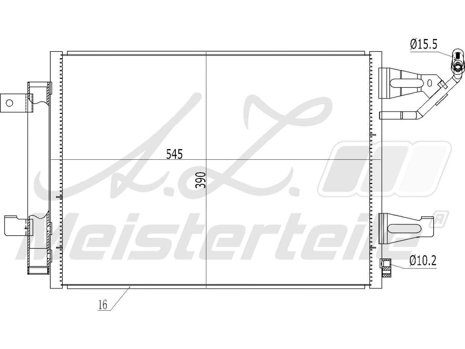 Condenseur, climatisation A.Z. Meisterteile AZMT-45-030-1384