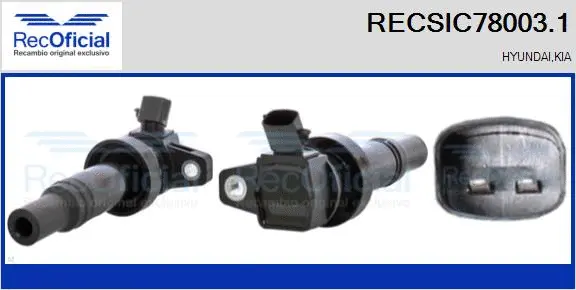 Bobine d'allumage RECOFICIAL RECSIC78003.1