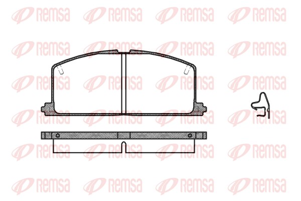Kit de plaquettes de frein, frein à disque REMSA 0167.04