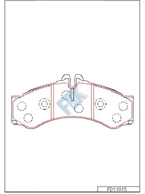 Kit de plaquettes de frein, frein à disque FBK FD11015