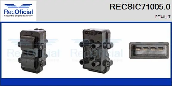 Bobine d'allumage RECOFICIAL RECSIC71005.0
