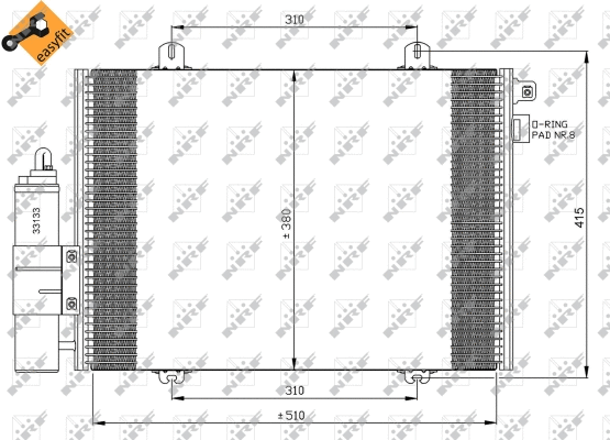 Condenseur, climatisation NRF 35379