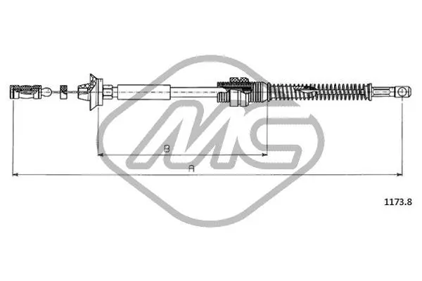 Câble d'accélération Metalcaucho 81548