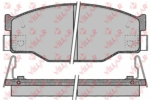 Kit de plaquettes de frein, frein à disque VILLAR 626.0054