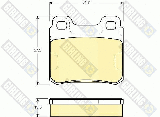 Kit de plaquettes de frein, frein à disque GIRLING 6109522